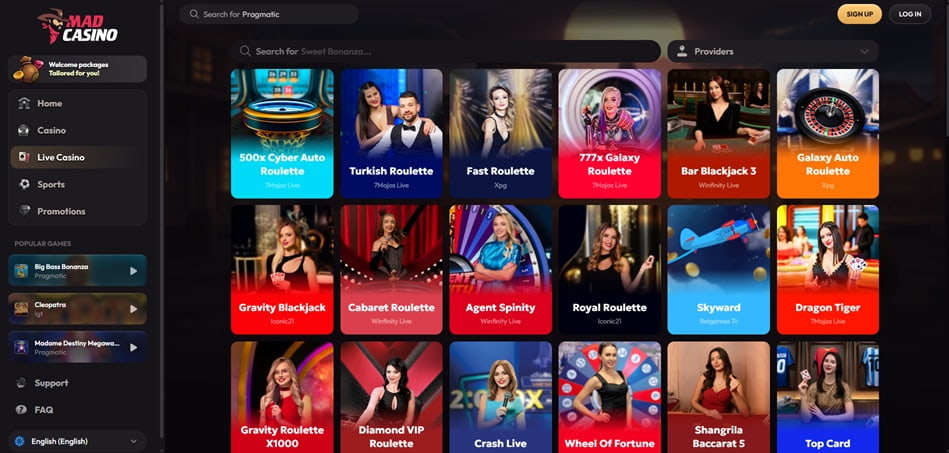Mad Casino live casino